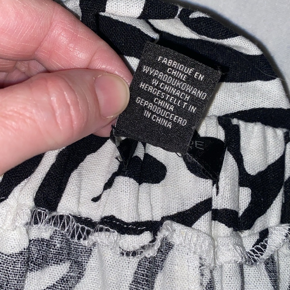 Rachel Zoe trouser pants zebra print pull on elastic in back @waist size small - Picture 7 of 9